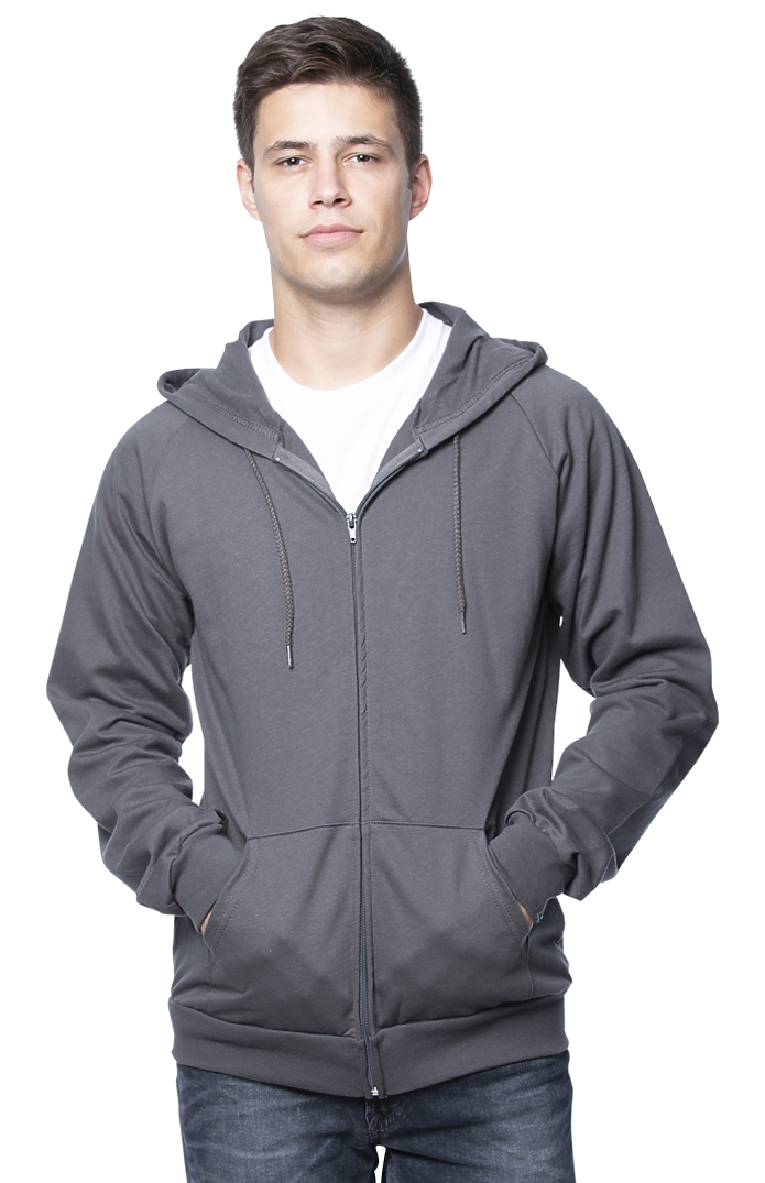 Full Zip Organic Hoodie Royal Apparel